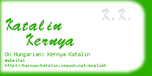 katalin kernya business card